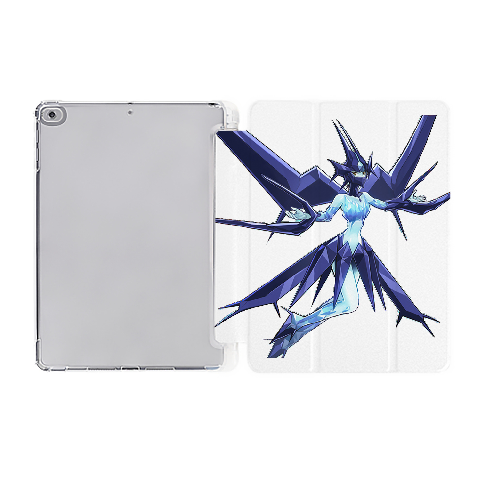 （画像用） 遊☆戯☆王 Yu-Gi-Oh! IPad ケース ペン収納付き 三つ折りスタンド PUレザー×シリコン 対応機種9.5/10.5/10.9インチ